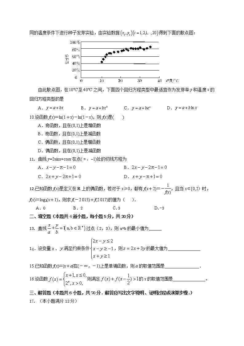 2022宁夏海原一中高三上学期第一次月考数学（理）试题缺答案第2页