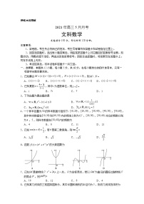 2021云南省元谋一中高三下学期5月月考数学（文）试题含答案