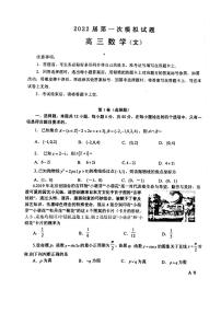 2022洛南县洛南中学高三上学期第一次模拟考试文科数学试题扫描版含答案
