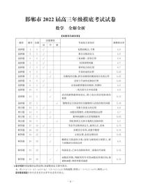 2022邯郸高三上学期开学摸底考试数学试题扫描版含解析