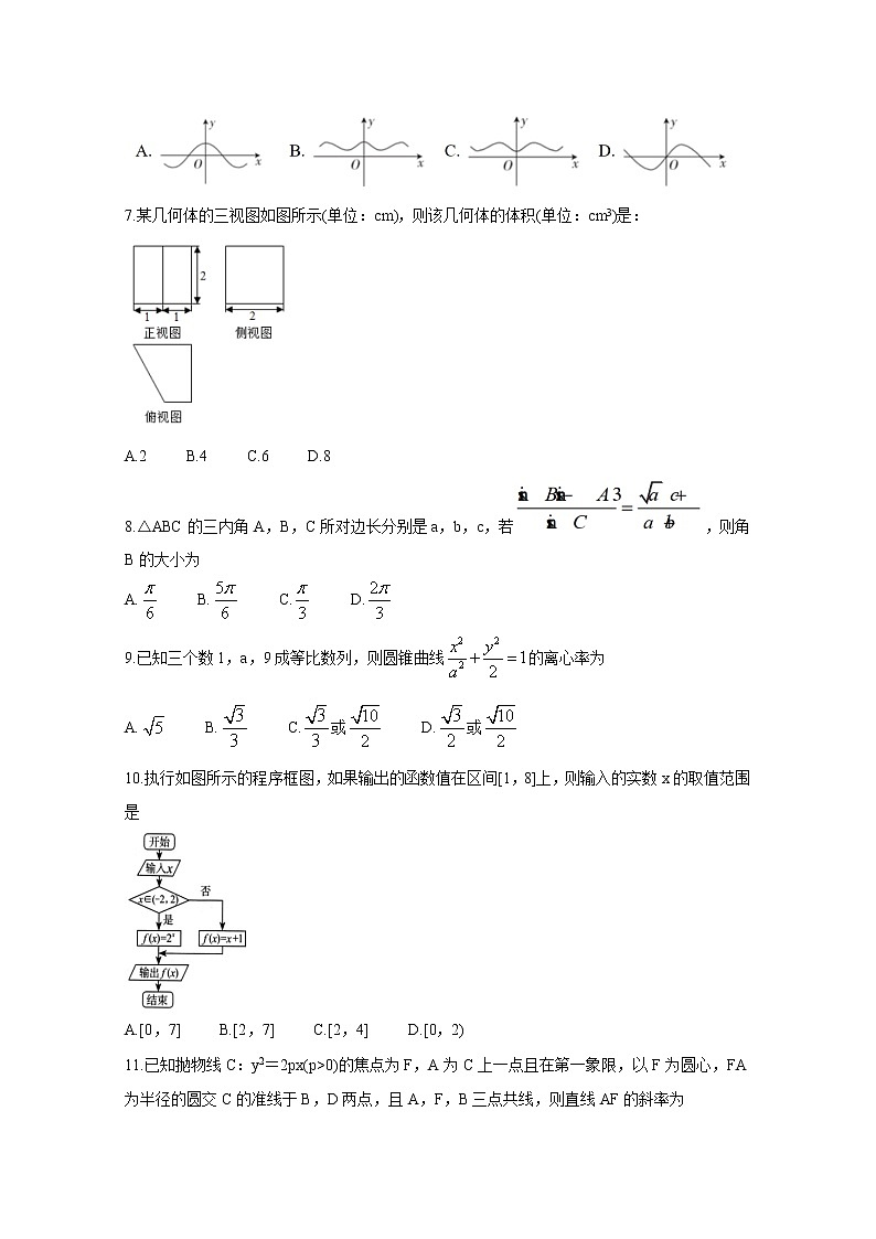2021宝鸡陈仓区高三下学期教学质量检测（二）数学（文）含答案02