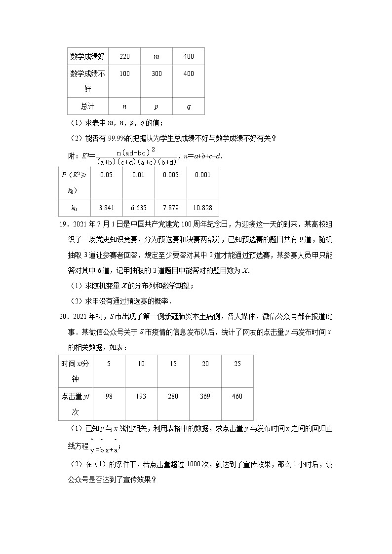 2021【KS5U解析】北海高二下学期期末考试数学（理）试题含解析第3页