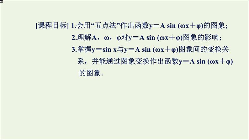 新人教A版高中数学必修第一册第五章三角函数6.2函数y＝Asinωx＋φ的图象第一课时课件第2页