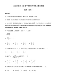 2020运城高二下学期期末测试文科数学试题含答案