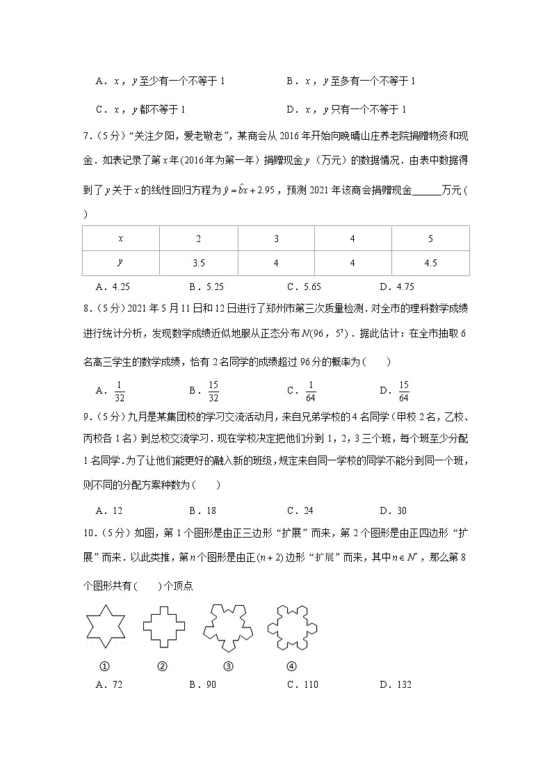 2020-2021学年河南省郑州市高二（下）期末数学试卷（理科）02
