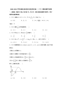 2020-2021学年湖北省武汉市武昌区高二（下）期末数学试卷