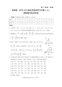 2022届贵州省贵阳市第一中学高三高考适应性月考卷（六）数学理-试卷PDF版含答案