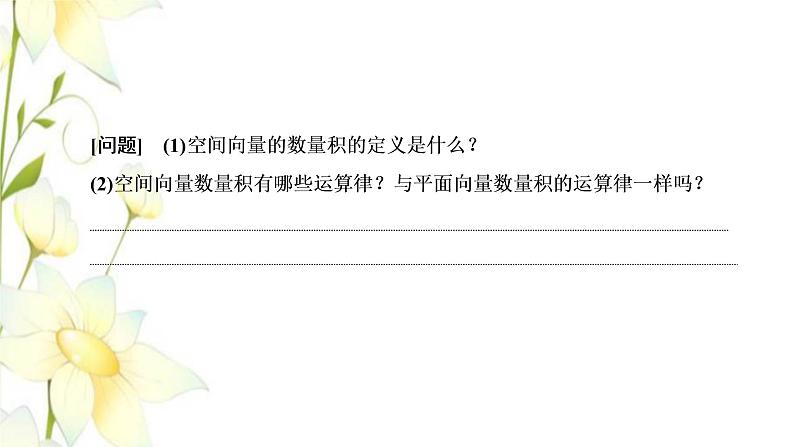 新人教B版高中数学选择性必修第一册第一章空间向量与立体几何1.1第二课时空间向量的数量积课件04