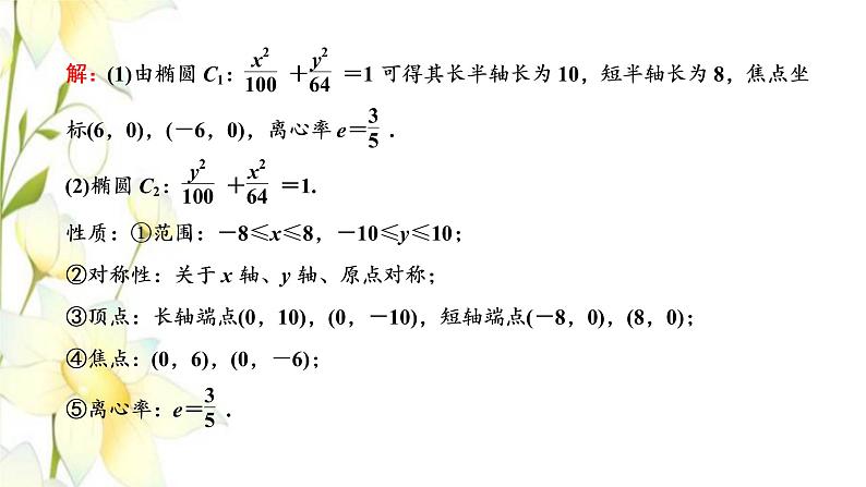 新人教B版高中数学选择性必修第一册第二章平面解析几何5.2第一课时椭圆的几何性质一课件05