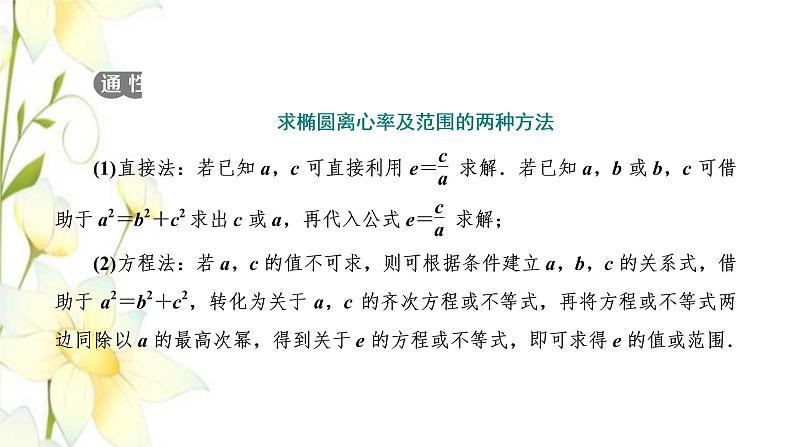 新人教B版高中数学选择性必修第一册第二章平面解析几何5.2第二课时椭圆的几何性质二课件第6页