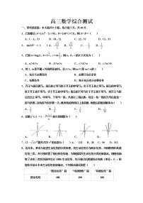 2021-2022潍坊高三数学综合练习题