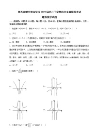 2022届陕西省部分地市学校高三5月高考全真模拟考试理科数学试题（Word版含答案解析）