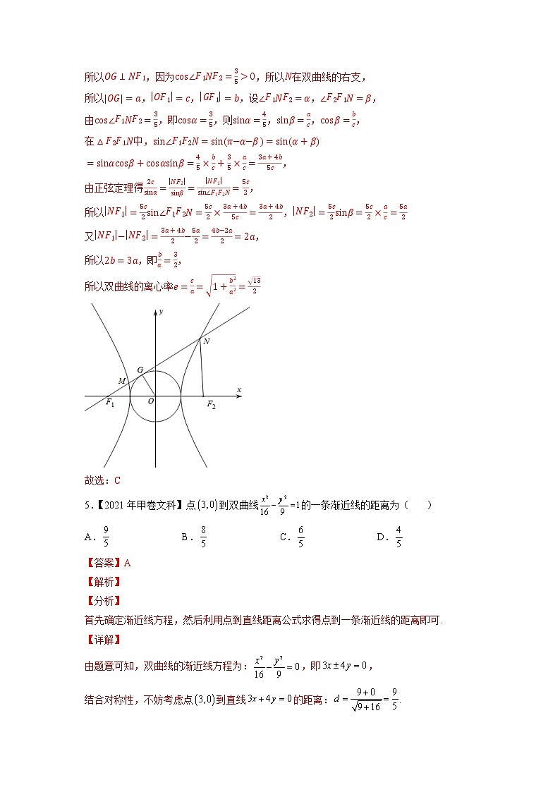 三年专题07 平面解析几何（选择题、填空题）（教师版）第3页