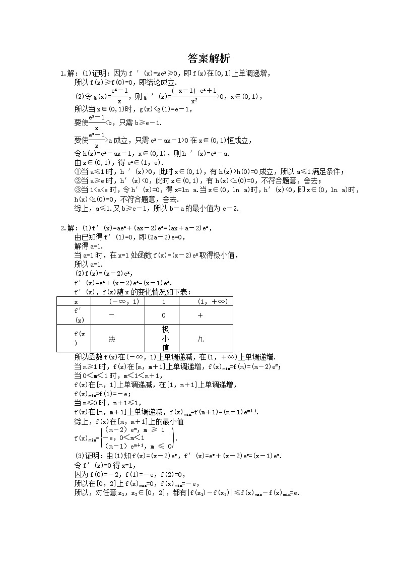 2023年高考数学(理数)一轮复习课时16《导数与函数的综合问题》达标练习（含详解）第3页