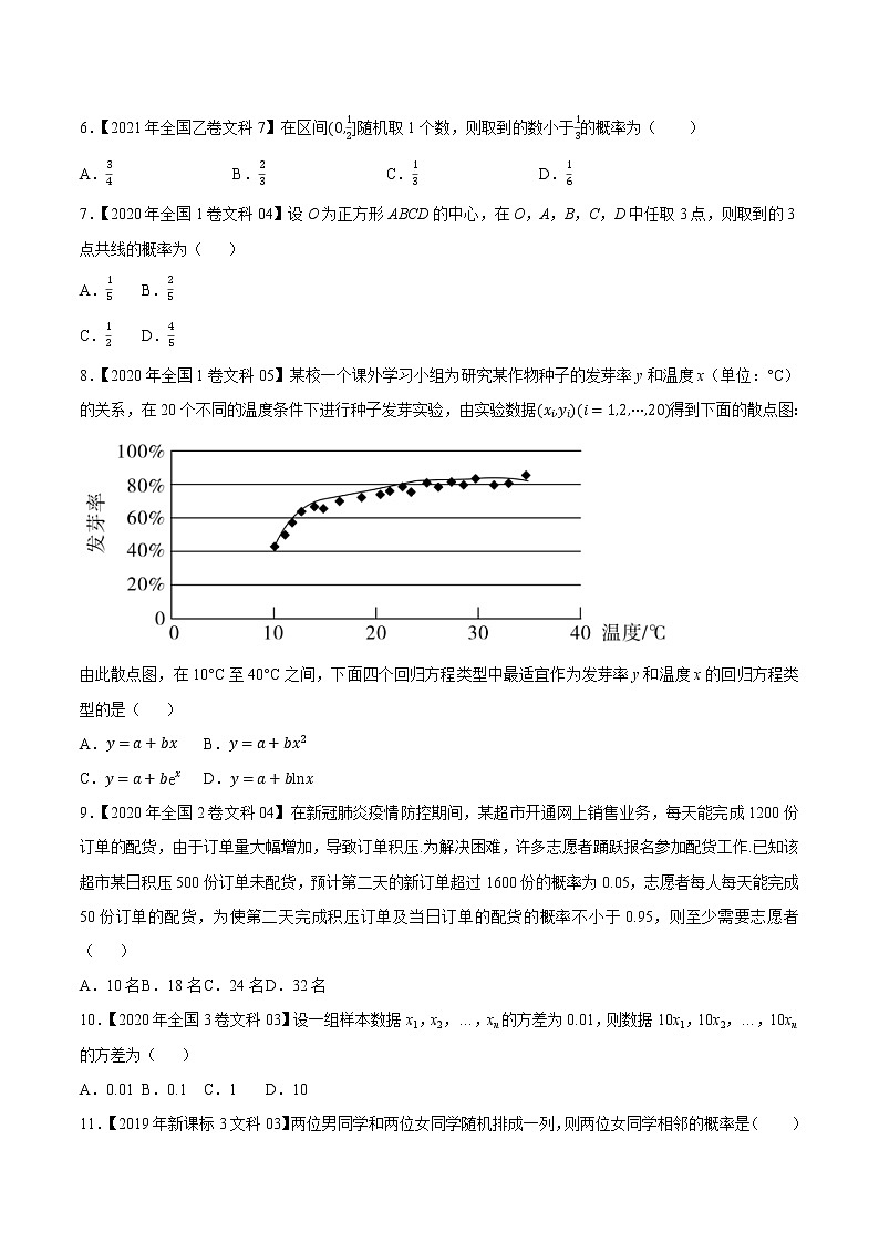 专题15概率与统计选择填空题（原卷版）第3页
