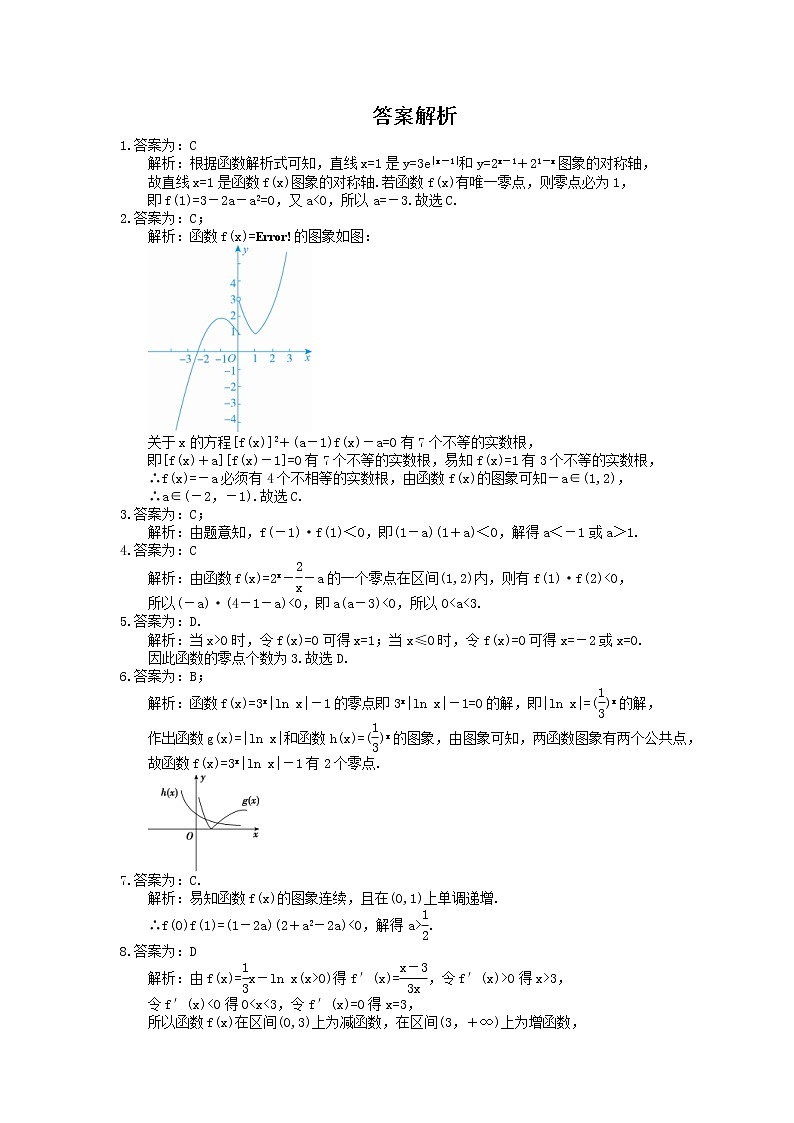 2023年新高考数学一轮复习课时3.8《函数与方程》达标练习（含详解）第3页