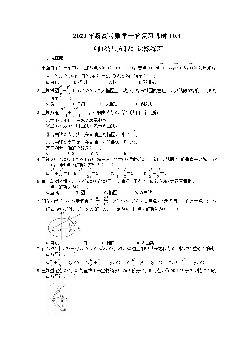 2023年新高考数学一轮复习课时10.4《曲线与方程》达标练习（含详解）第1页