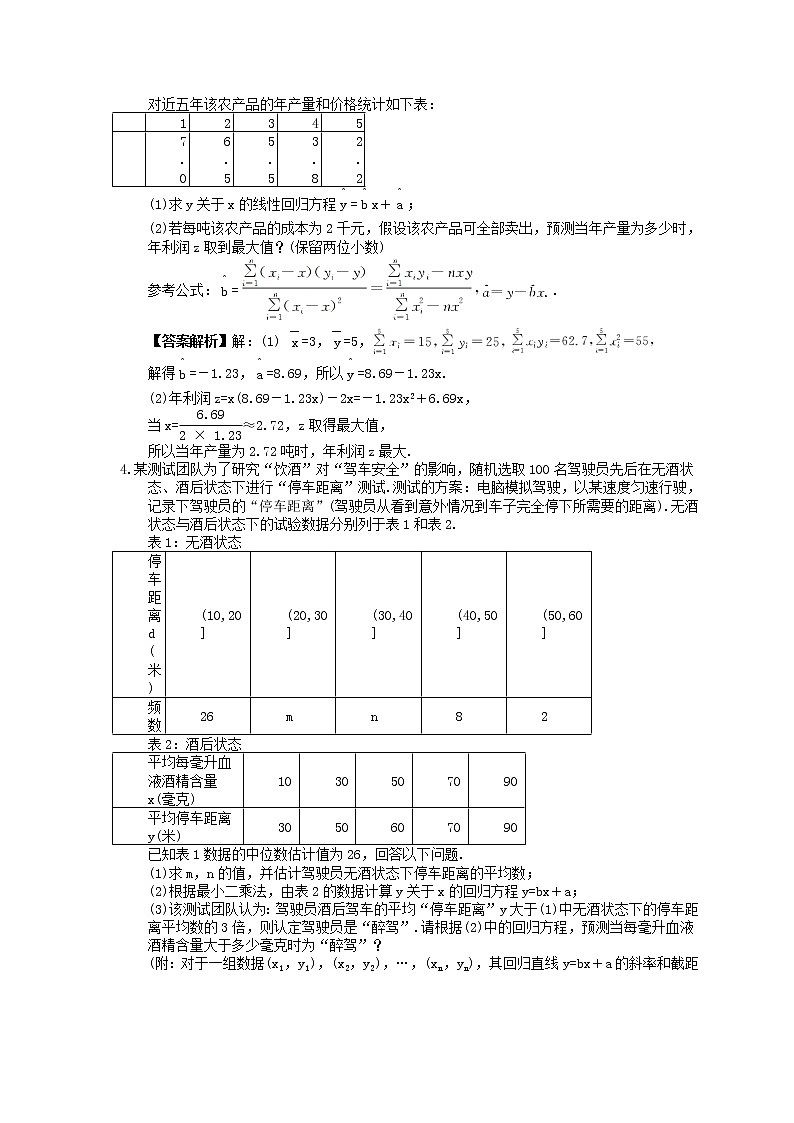 2023年新高考数学一轮复习课时11.12《统计案例》达标练习（教师版）第3页
