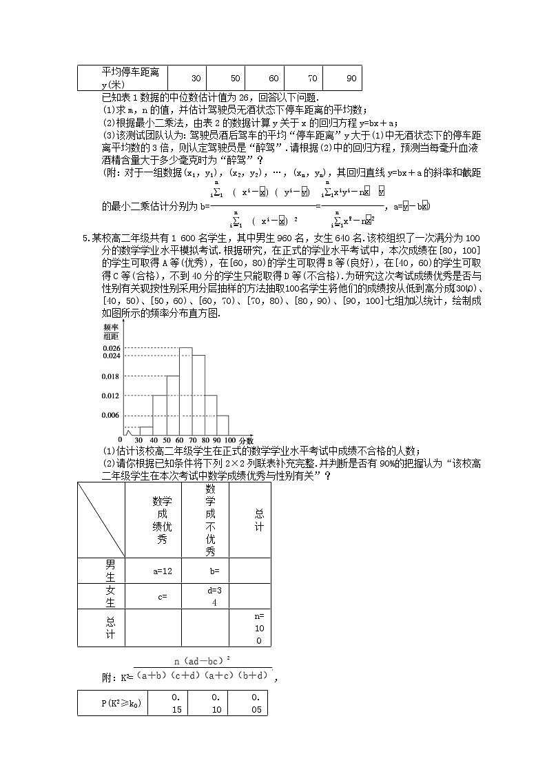 2023年新高考数学一轮复习课时11.12《统计案例》达标练习（含详解）第3页