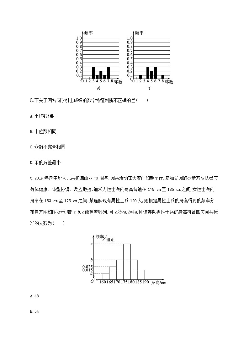 广西专用高考数学一轮复习考点规范练52用样本估计总体含解析新人教A版文第3页
