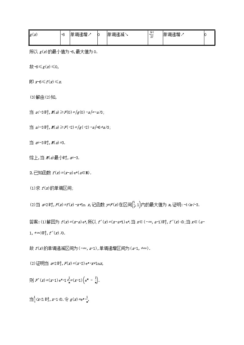 广西专用高考数学一轮复习高考大题专项练一高考中的函数与导数含解析第2页