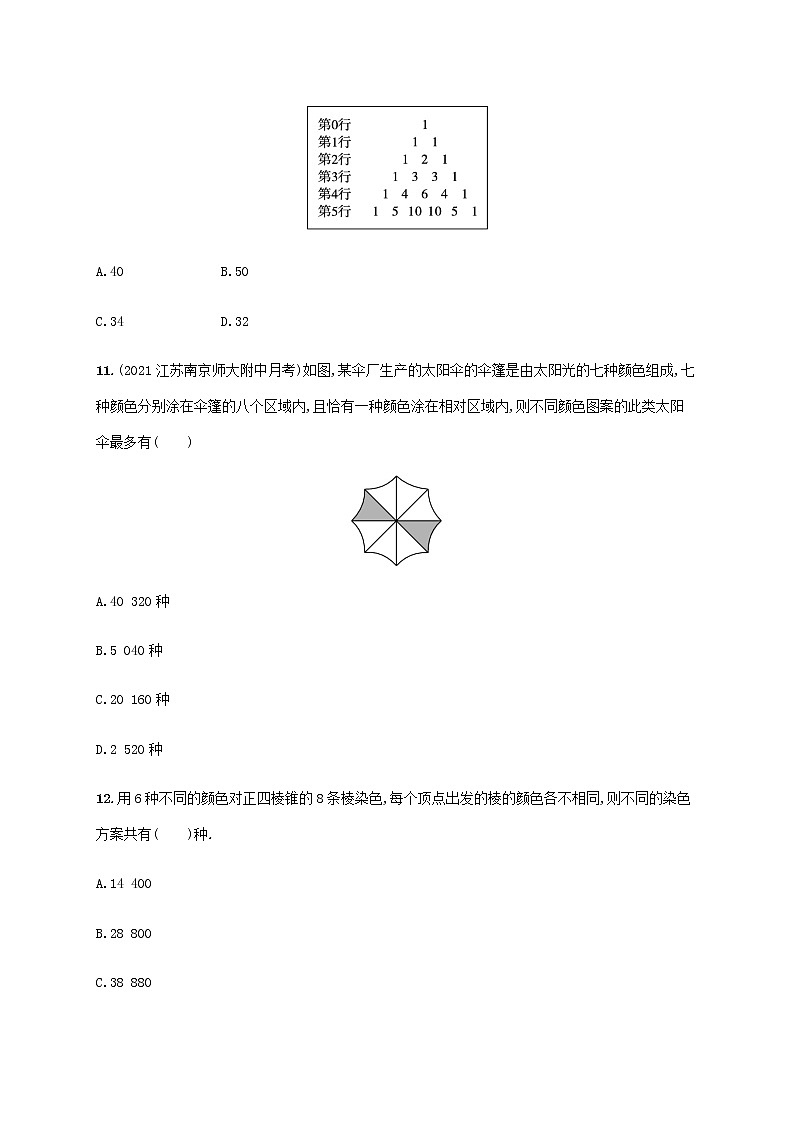 广西专用高考数学一轮复习单元质检11计数原理含解析新人教A版理第3页