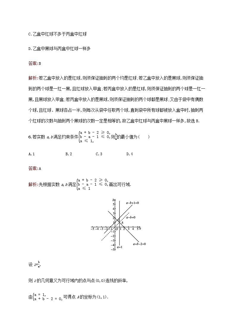 广西专用高考数学一轮复习单元质检七不等式推理与证明含解析第3页