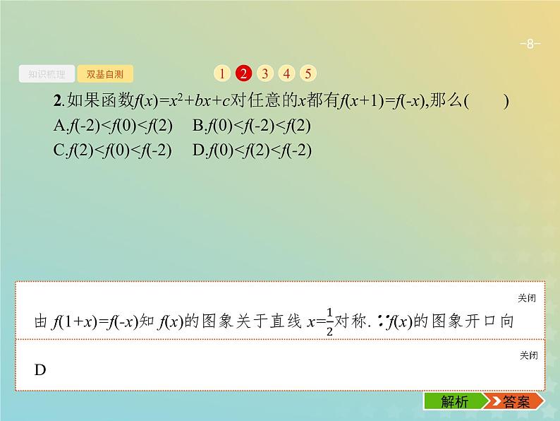 广西专用高考数学一轮复习第二章函数6幂函数与二次函数课件新人教A版理08