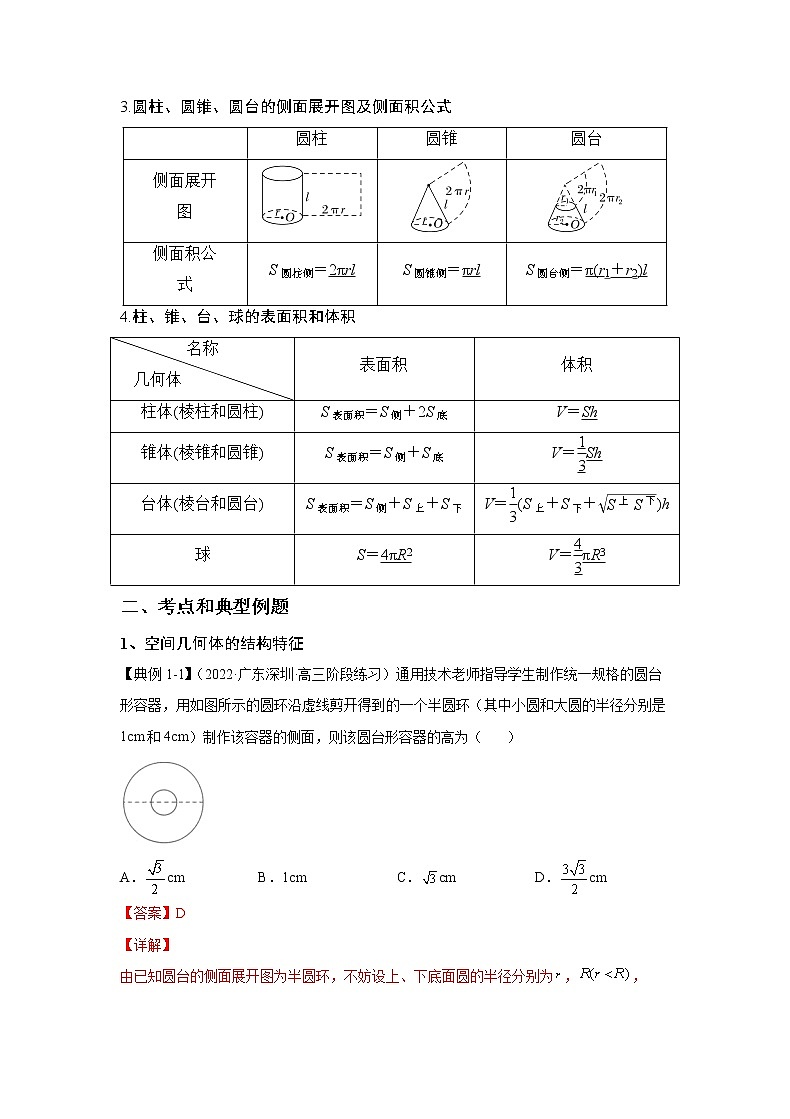 第21讲  空间几何体（解析）-2023年高考一轮复习精讲精练必备第2页