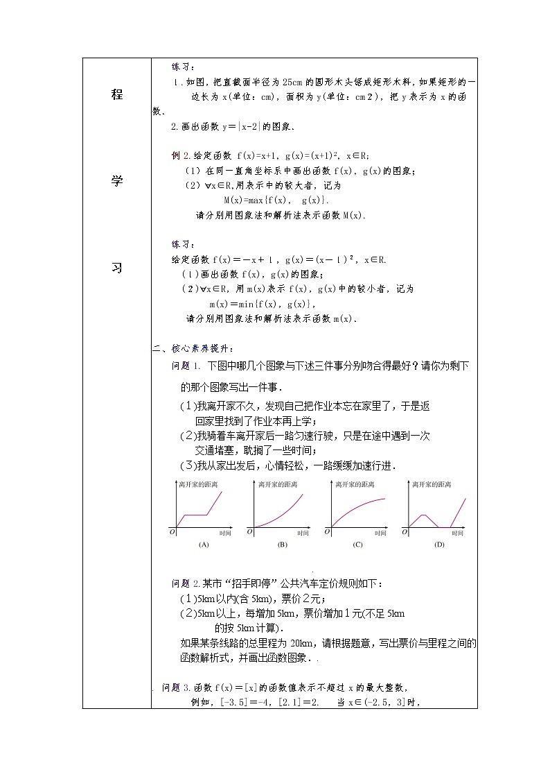 新人教A版数学必修第一册第3章+1.2函数的概念及其表示第二课时基础班教案第2页