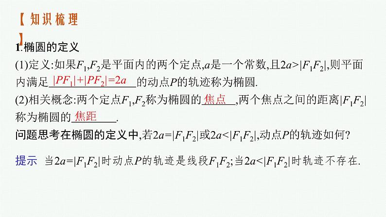 2023届高考人教B版数学一轮复习课件（适用于新高考新教材） 第八章 平面解析几何 8.6　第1课时　椭圆及几何性质第4页