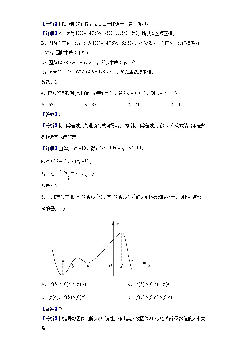 2022届安徽省马鞍山市第二中学（马鞍山市）高三下学期第三次教学质量监测数学（理）试题含解析02