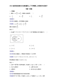 2022届河南省豫北名校联盟高三下学期第三次模拟考试数学（理）试题含解析