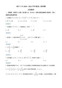 2021南宁三中高三下学期6月收网考数学（文）试题含答案