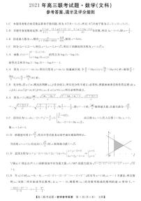 2021宝鸡高三下学期5月大联考数学（文）试题扫描版含答案