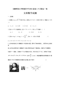 2021芜湖安师大附属高中高三下学期5月最后一卷文科数学试题含答案