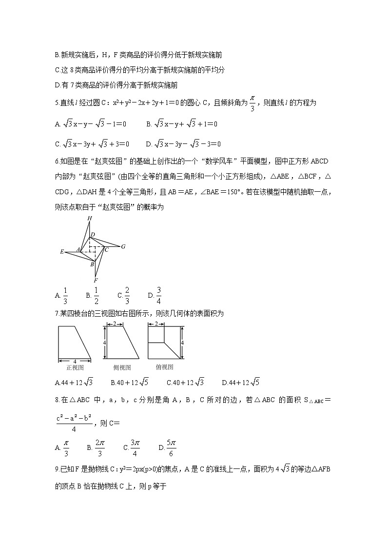 2021眉山高三下学期第三次诊断性考试（5月）数学（文）含答案02