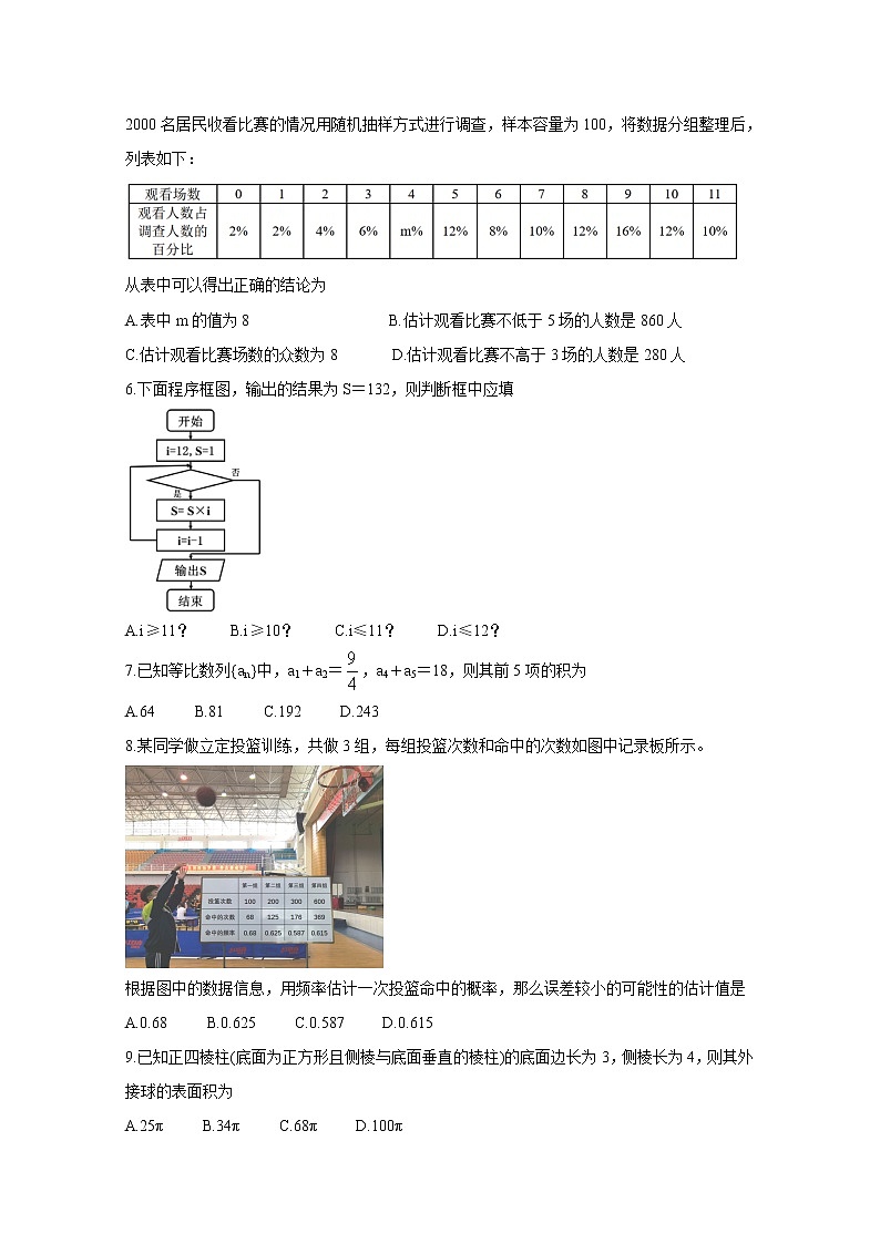 2021长春高三质量检测（四）数学（文）含解析02
