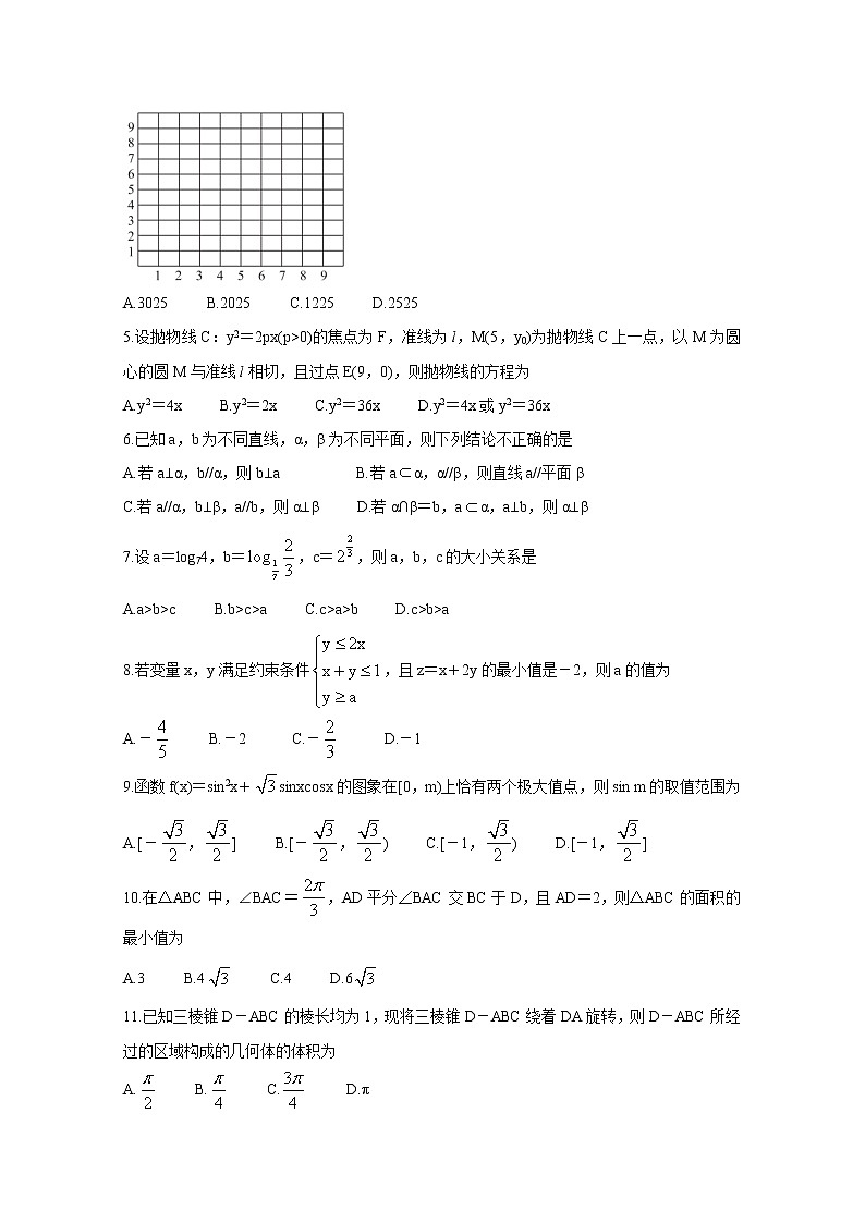 2021四川省天府名校高三下学期4月诊断性考试数学（理）含答案02