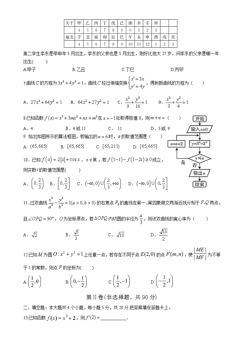 2021成都外国语学校高二下学期期中考试数学（文）试题含答案02