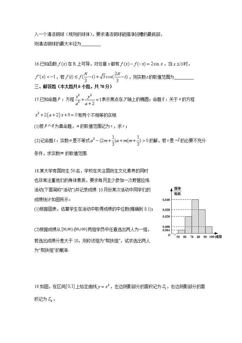 2021安徽省怀远一中高二下学期第一次月考数学（理）试卷含答案第3页
