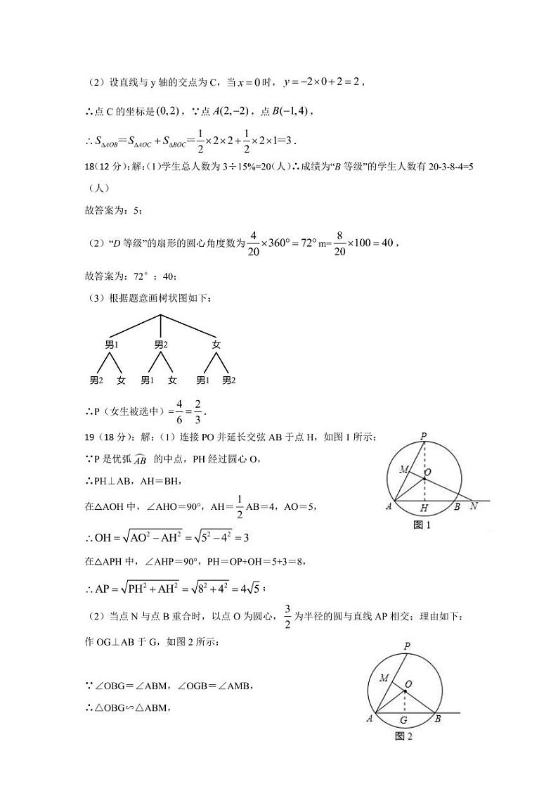 四川省雅安中学2020-2021学年高一上学期考学考试数学答案第2页