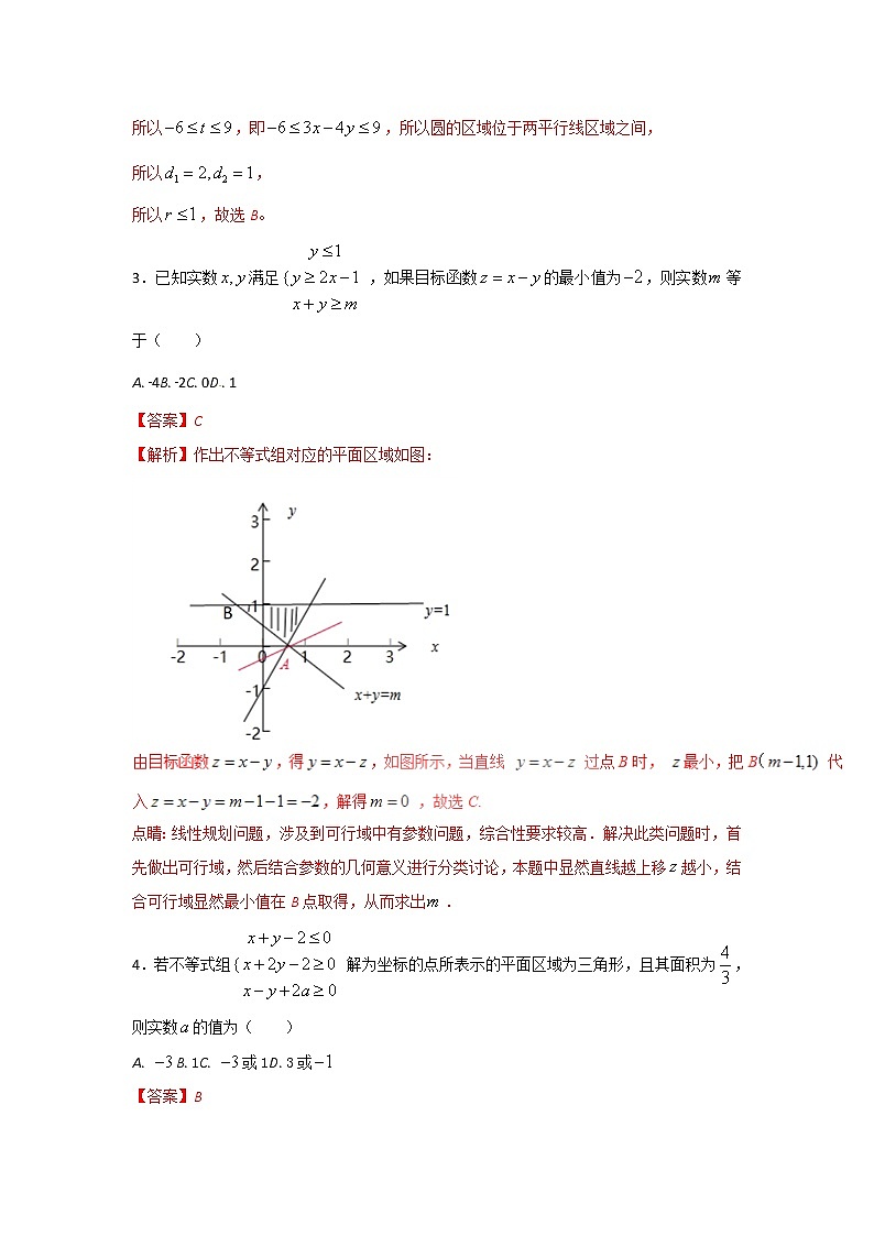 2022-2023年高考数学压轴题专项练习 专题5 破译线性规划中含参问题（解析版）第2页