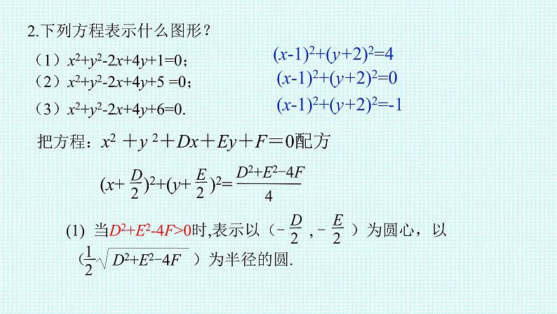 2.4.2 圆的一般方程课件-2021-2022学年高二上学期数学人教A版（2019）选择性必修第一册04