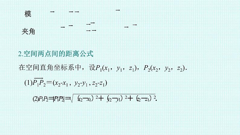 1.3.2空间向量运算的坐标表示课件-2021-2022学年高二上学期数学人教A版（2019）选择性必修第一册06