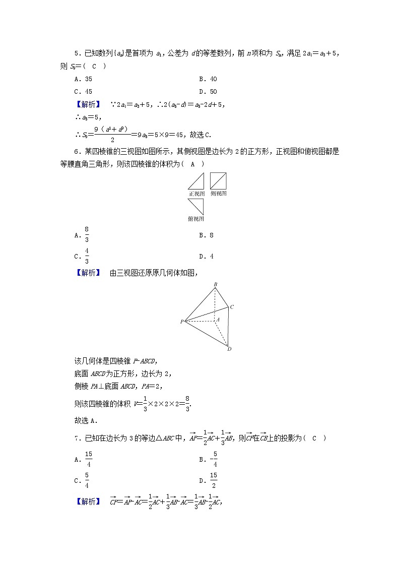 2022版高考数学二轮复习 综合练习题202
