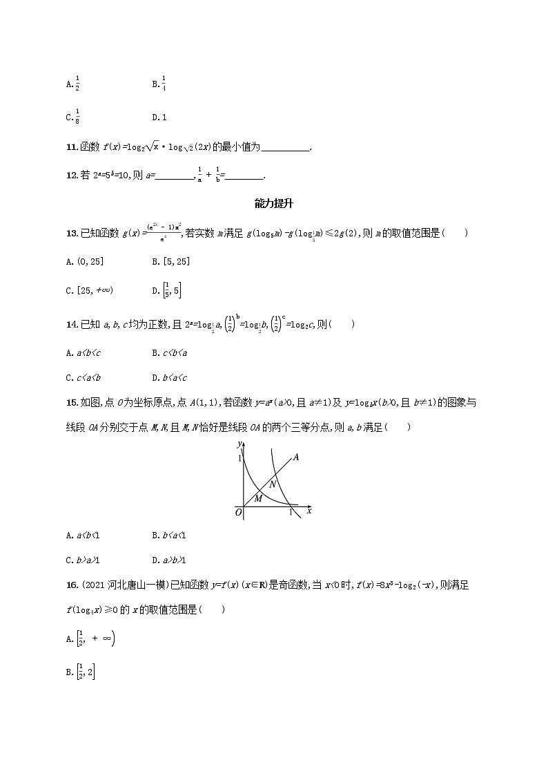 广西专用2022年高考数学一轮复习考点规范练9对数与对数函数含解析新人教A版文第3页
