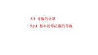 人教A版 (2019)选择性必修 第二册5.2 导数的运算背景图课件ppt