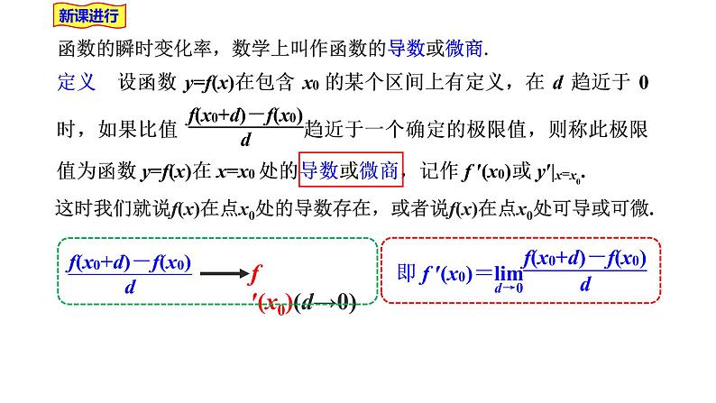 2021-2022学年高二下学期数学湘教版（2019）选择性必修第二册1.1.2瞬时变化率与导数（2）课件第5页