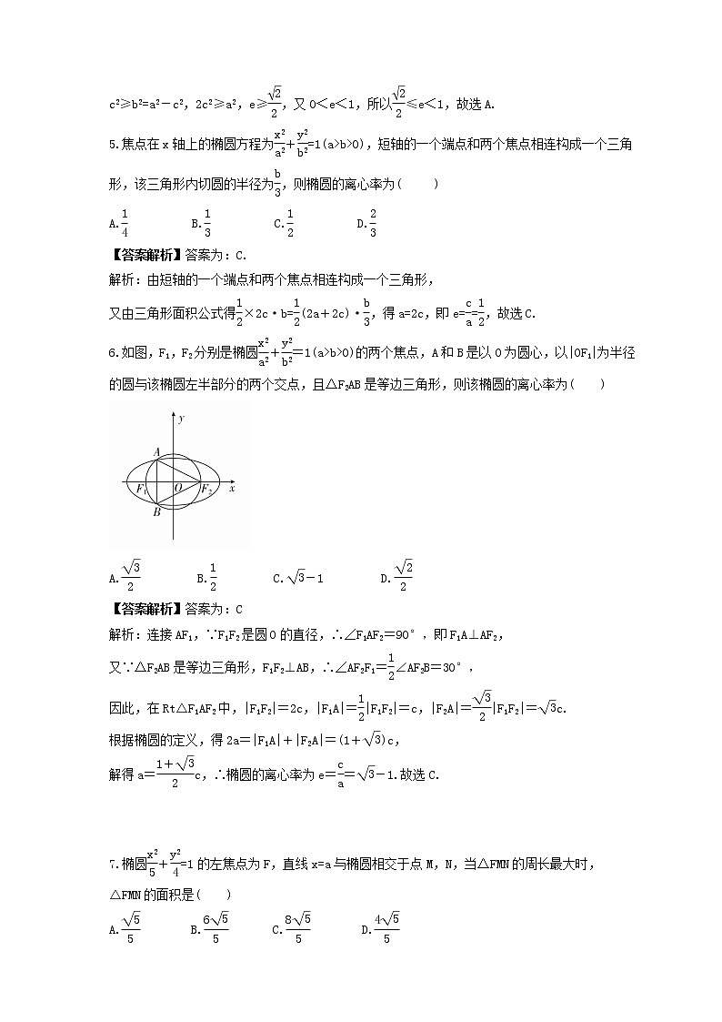 2023年高考数学一轮复习《椭圆》精选练习（教师版）第2页